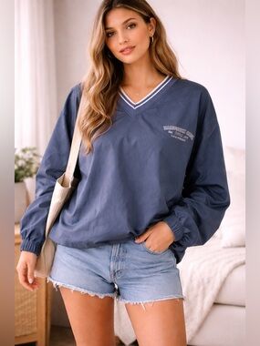 Hard Rock Cafe Navy V-Neck Jacket